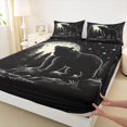 thumbnail image 3 of Manfei Teens Female Men Safari Bear Twin Sheet Sets 3pcs,Woodland Wildlife Twin Fitted Sheet Microfiber,Jungle Animal Breathable Flat Sheet,Microfiber Bedroom Decor, 3 of 7