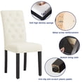thumbnail image 3 of Subrtex Upholstered Parsons Chair Linen Fabric Dining Chair (Set of 2, Ivory), 3 of 6