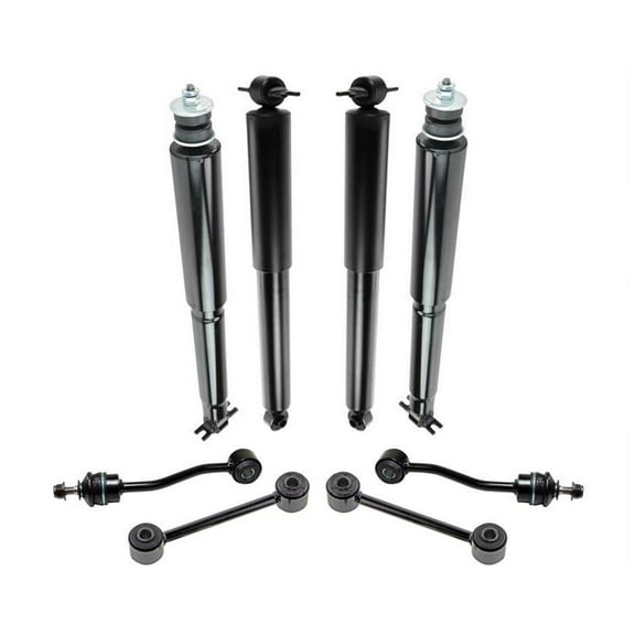 Front Rear Shocks & Sway Bar Links 8pc Chassis Kit for Jeep Wrangler 1997-2006