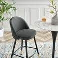 thumbnail image 5 of Bar Stool Chair Barstool, Set of 2, Fabric, Metal, Grey Gray, Modern Contemporary Urban Design, Bar Pub Cafe Bistro Hotel Restaurant Hospitality, 5 of 10
