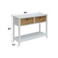 thumbnail image 4 of Gzxs Console Table, Modern Entryway Table with Storage Drawers and Open Shelf, 44" Hallway Sofa Tables for Living Room, Foyer, Corridor and Hallway, White, 4 of 8