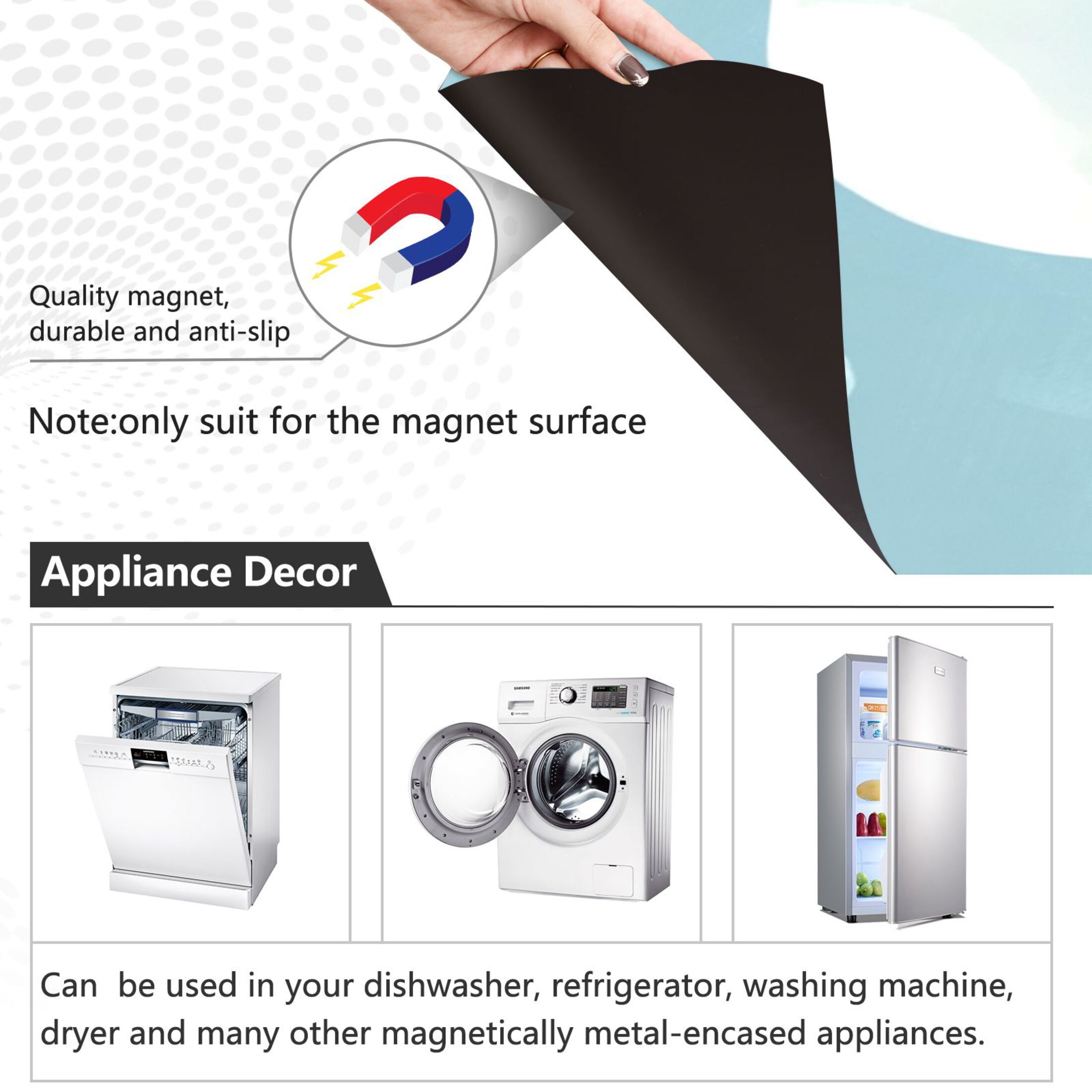 Dishwasher Magnetic Sticker 23x26 Inch Refrigerator Magnetic Sticker Washing Machine Magnetic Sticker Kitchen Panel Magnetic Sticker Home Decor Cartoon Blue Jellyfish