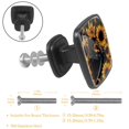 thumbnail image 3 of 4 Pcs Cabinet Handle Drawer Pulls Sunflower Unicorn Knobs with Screws Square Furniture Office Cabinet Knob Decoration, 3 of 7