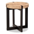 thumbnail image 2 of Baxton Studio Horace Rustic and Industrial Natural Brown Finished Wood and Black Finished Metal End Table, 2 of 6