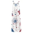 thumbnail image 5 of Iaqnaocc 4th Of July Outfits for Women Independence Day American Flag Stars Women's Jumpsuits Usa Flag Sleeveless Wide Leg Summer Adjustable Strap Plus Size Jumpsuits Rompers Light Blue 5XL, 5 of 6