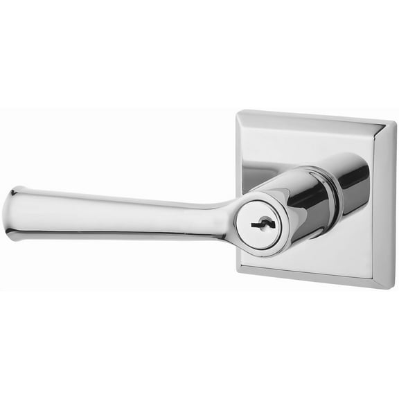 Baldwin Reserve Enfedtsr260 Entry Federal Lever Handle and Traditional Square Rose Bright Chrome Finish