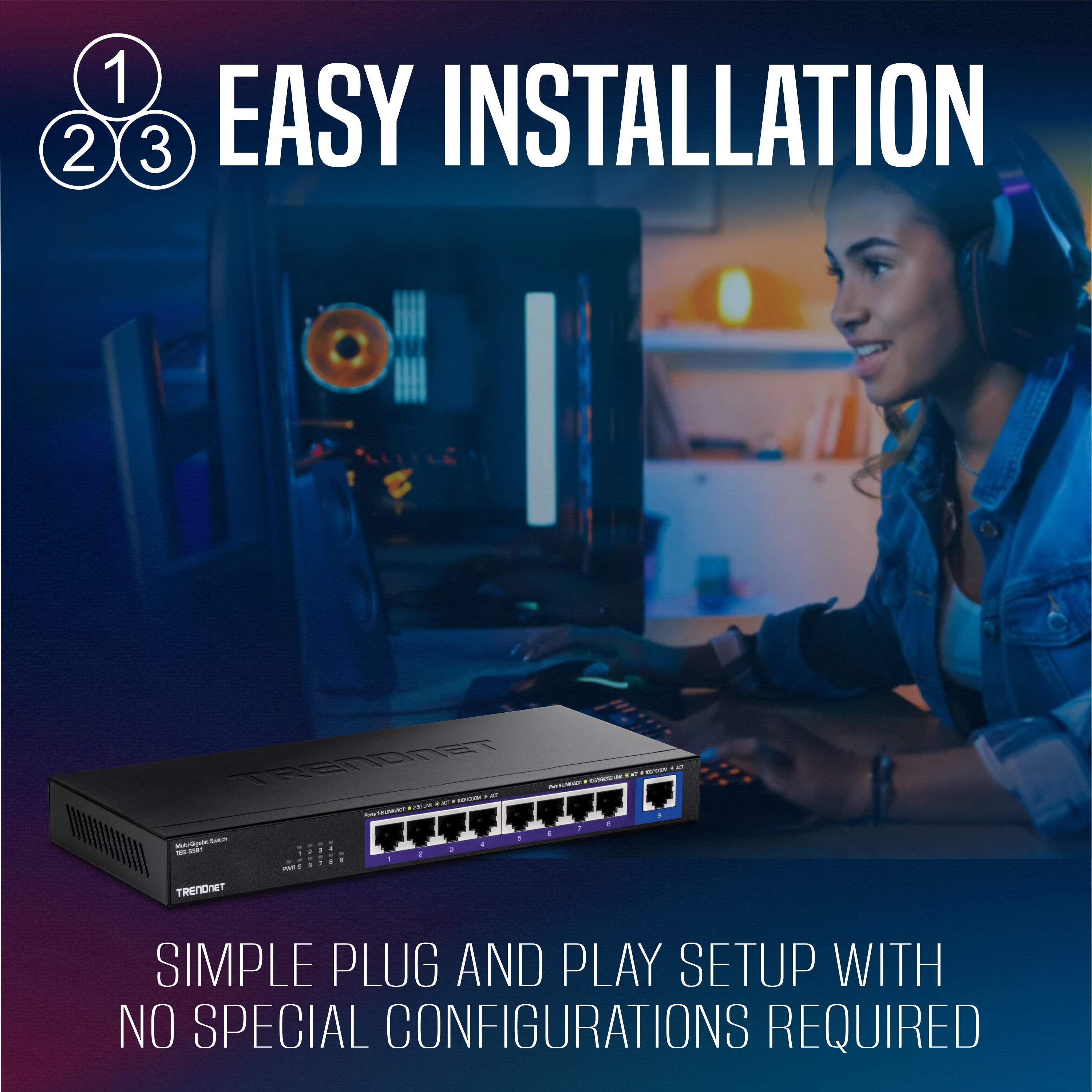 TRENDnet TEG-S591, 9-Port Multi-Gig Switch