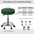 thumbnail image 5 of Renewold Bar Stool Covers 12"-14" Christmas Tree String Lights Round Bar Stool Seat Cushion Stretch Washable Bathroom Vanity Seat Stool Covers, 2 Pack, 5 of 5