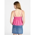 thumbnail image 3 of No Boundaries Cotton Smocked Baby Doll Tank Top, Women's XXS-XXXL, 3 of 6