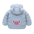 thumbnail image 4 of Tdoqot Toddler Girls Boys with Hood Cute Long Sleeve Fall Winter Clothes Zip up Quilted Jackets Coats Gray Size 4T, 4 of 5