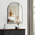 thumbnail image 2 of “30x40 Inch Silver Metal Framed Arched Wall Mirror - Modern Bathroom Vanity Mirror for Wall Decor”, 2 of 8