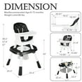 thumbnail image 7 of LINLUX 15 in 1 Baby High Chair, Toddler Booster Seat for Eat, Infant Dining Chair W/Stool, Black, 7 of 7