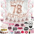 thumbnail image 4 of 78th Birthday Decoration Rose Gold with Silver Curtain, 78 Party Supplies, 78th Sash, 78 Cake Topper, 78th Photo Props, Confetti Balloons, 4 of 4