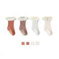 thumbnail image 4 of Baby Girls Cute Lace Ruffle Socks Infant Girl Middle Hose Frilly Socks Soft Non-Slip Stockings Toddlers Tutu Socks, 4 of 6