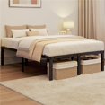 thumbnail image 1 of Yaheetech 16 Inch Metal Platform Bed Frame with Steel Slat Support, Full, Black, 1 of 7