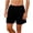 Black, variant on KIHOUT Men's Solid Snap-Open Postoperative Shorts - Polyester, Elastic Waist, Fully Open Design for Recovery, Home and Daily Wear in Spring and Summer