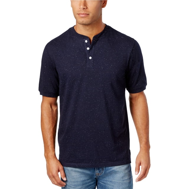 Camiseta henley moteada Weatherproof para Hombre azul pequeña