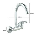 thumbnail image 2 of Brass Chrome Kitchen Wall Mounted Cold Hot Water Faucet Sink Basin Mixer Tap, 2 of 7
