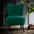 thumbnail image 2 of Pemberly Row 18.5" Contemporary Velvet Upholstered Accent Chair in Green, 2 of 7