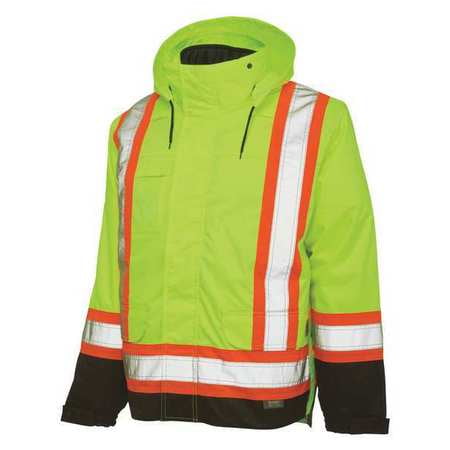 - Hi-Vis Parka,5-in-1,Fluorescent Grn,M S42611
