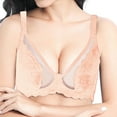 thumbnail image 2 of Sngxgn Women's Pure Comfort Wireless Lace Longline Bralette(Beige,L), 2 of 3