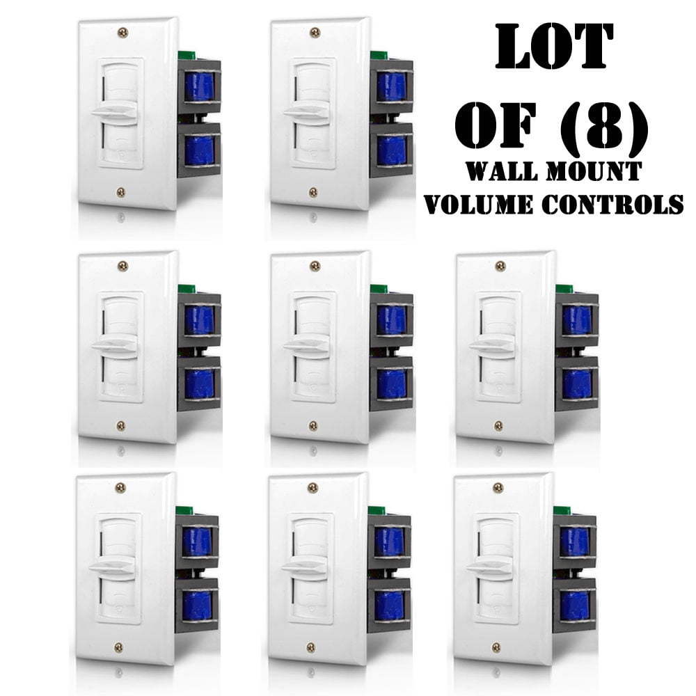(8) Pyle PVC2 Wall Mount Volume Control, InWall Vertical/Sliding