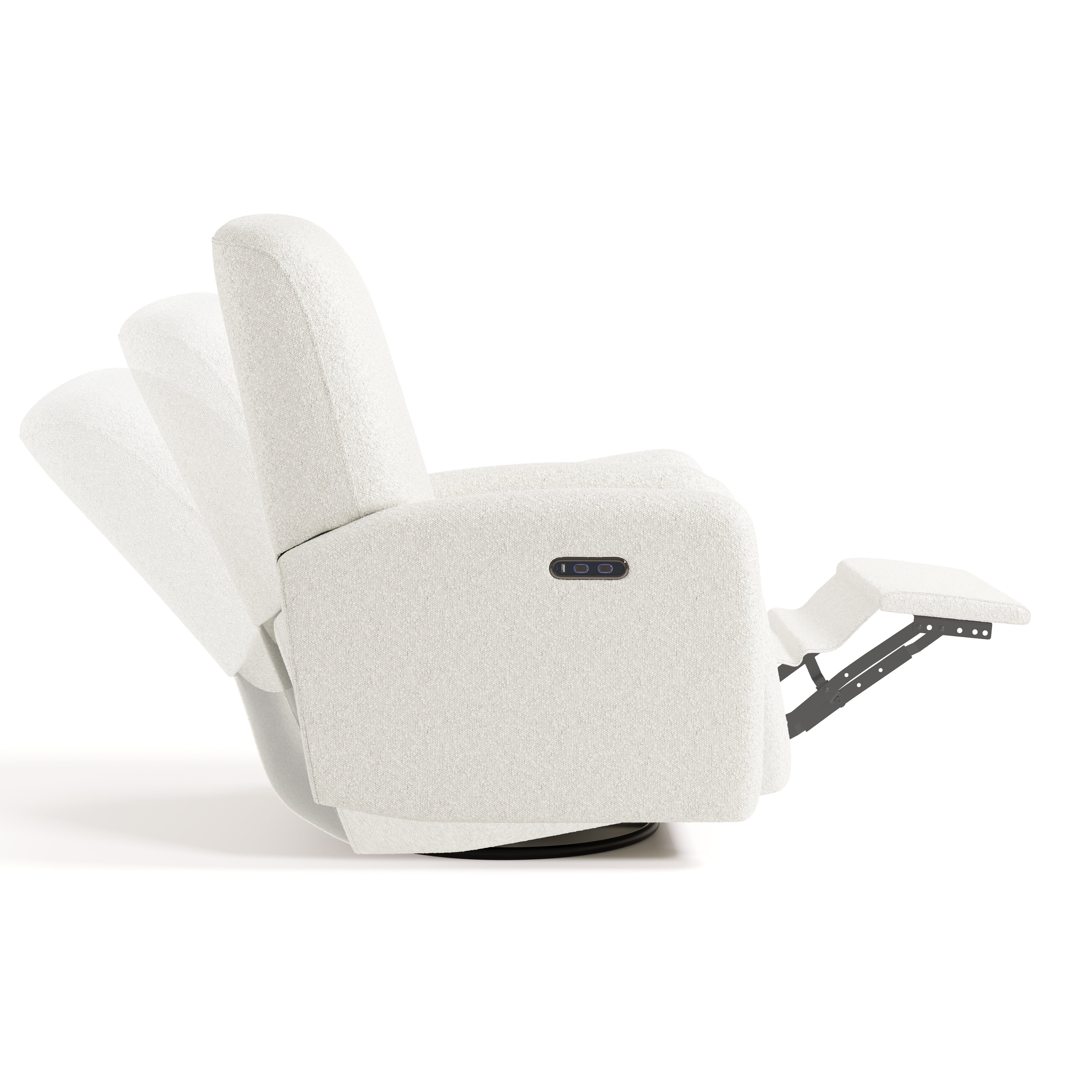 Graco Bellwood Power Recliner Swivel Glider, Ivory Boucle