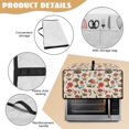 thumbnail image 6 of Renewold Countertop Appliance Cover for Toaster Oven with Accessory Pockets, Dust-Proof Stain-Resistant Home Kitchen Decor Fits Machine Up to 18.5 x 14.5 x 9 Inches, Mushroom Butterfly Floral, 6 of 7