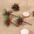 thumbnail image 6 of 10pcs Pine Cone Branches Christmas Wreath Artificial Flower Crafts 10Pcs Fake 8cm Simulation For Holiday Floral Decor, 6 of 24