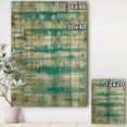 thumbnail image 3 of Designart 'Turquoise Watercolor Geometrical Pattern VIII' Modern & Transitional Print on Natural Pine Wood, 3 of 3