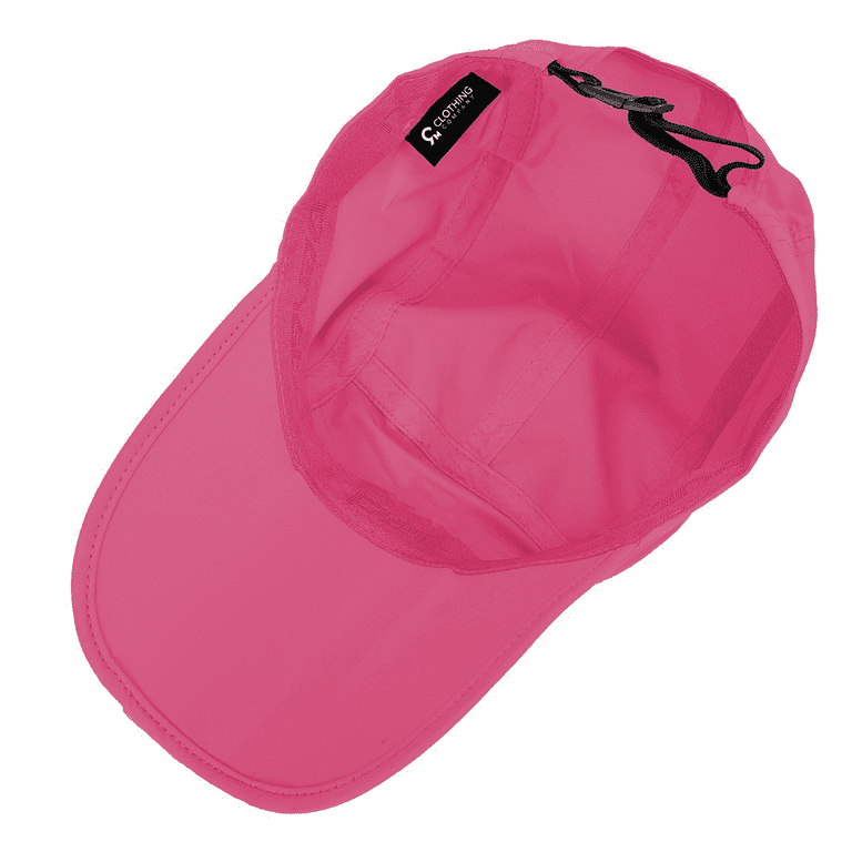 9M Clothing Company unisex Foldable UPF 50+ Quick Dry Baseball Cap with Long Bill Portable Sun Hats, Hot Pink, Women's, Size: One Size
