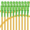 thumbnail image 1 of GHSDFBB Lot de 20-1m Câble Internet Fibre Optique SC/APC à SC/APC, Câble de Raccordement Mode Unique, Cordon de Raccordement Optique Simplex-9/125um-OS1/OS2, LSZ Jaune, 1 of 6