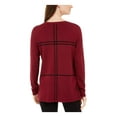 thumbnail image 2 of Alfani Womens Crew Neck Long Sleeve Tunic Sweater, 2 of 2