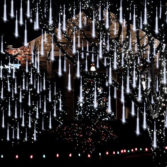 Luces navideñas Adecorty Meteor Shower, 8 tubos, 192 LED
