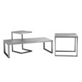 thumbnail image 3 of Pemberly Row Modern Brushed Steel Metal Side Table in Silver, 3 of 3