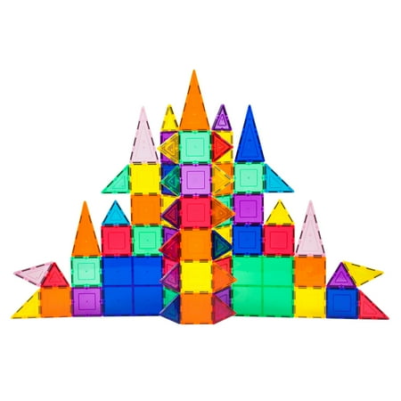 UPC: 0817338022402 | PicassoTiles 101 Piece Magnetic Building Block 101pc Set Magnet Tile Construction Toy Multicolor