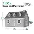 thumbnail image 3 of Little Cottage Co. 10x12 Cape Cod Playhouse with Floor, Outdoor Wood Do-It-Yourself Kit, 3 of 11