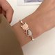 thumbnail image 2 of Pulsera colgante, colgante de gato lindo, pulsera de piedra brillante de ópalo para mujer, joyería, accesorios de ropa de verano, 2 of 4