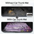 thumbnail image 2 of Universal Car Trunk Mat 37"x54", Halloween Waterproof Cargo Liner, Non-Slip Durability Cargo Mat, Fall Farmhouse Horror Floral Trees Wooden Purple All Weather Rear Trunk Protector for Car SUV, 2 of 9