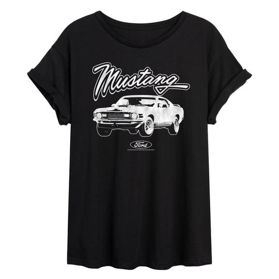 Ford - Mustang - Juniors Oversized Graphic T-Shirt