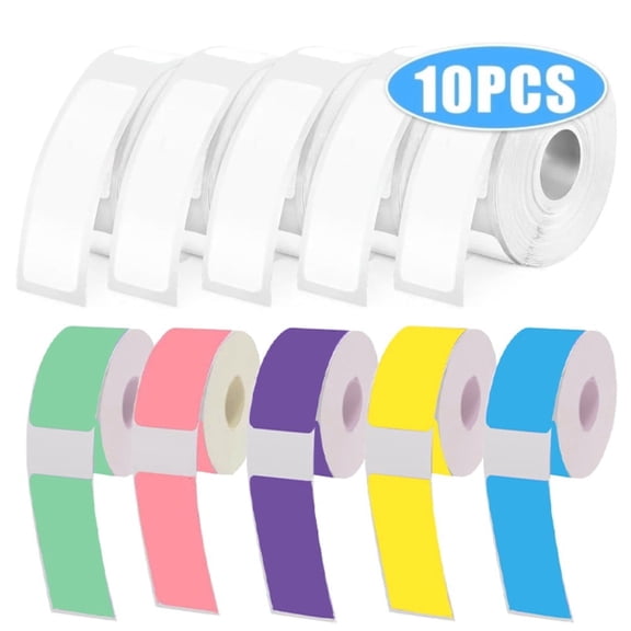 10 Rolls 12x40mm Thermal Stickers, Laminated Label Tape for D30 Portable Printer