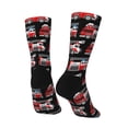 thumbnail image 5 of Uemuo Fire and Rescue Truck Pattern Women's Crew Socks, Soft Durable Breathable Moisture-Wicking with Odor Control Cotton socks, 5 of 9