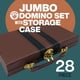 thumbnail image 2 of Juego de Dominó Jumbo Double Six Kicko 28 Piezas Gruesas en Caja de Cuero Vegano para 2 a 4 Jugadores, 2 of 6