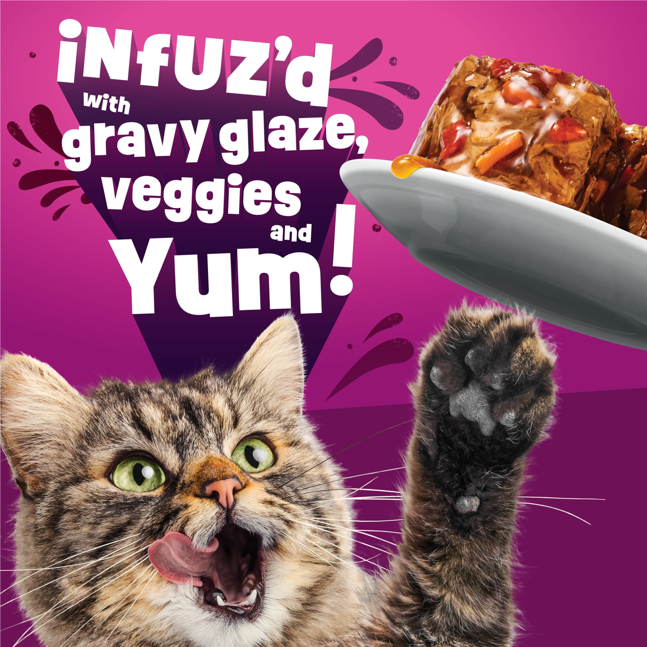 (24 pack) Purina Friskies Glaz’d and Infuz’d Crab Flavor Wet Cat Food, 5.5 oz Can