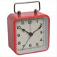 thumbnail image 1 of Reloj Despertador Cuadrado de Metal Pequeño, Reloj Silencioso de Escritorio para Estudiantes, Reloj de Cuarzo Luminoso para Dormir, Reloj Rojo, 1 of 9