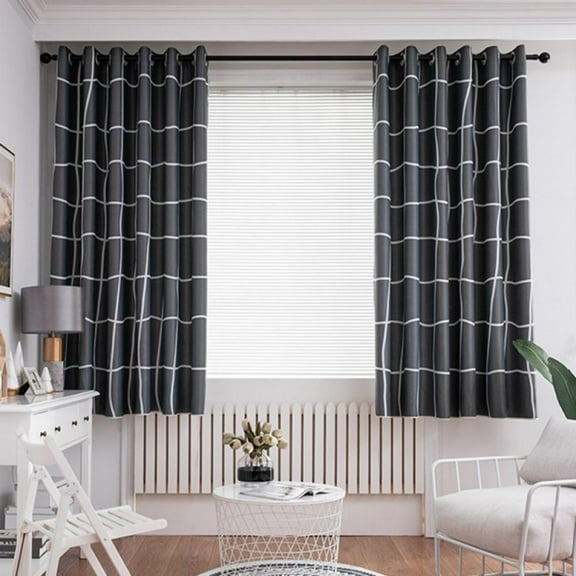 Final Clear Out! Blackout Curtains for Living Room, 78 inch Long, 2 Panels-Window Grommet Curtains Thermal Insulated Panels(78 x 39 inch, Black, 2 Panels)