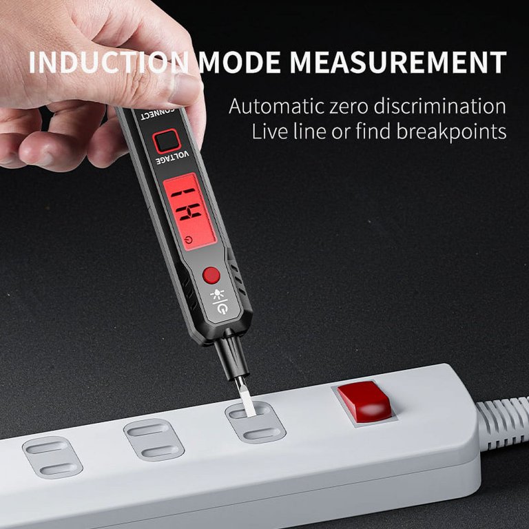 Xin Non-Contact Voltage Tester Pen - AC 12V-300V Detector With LCD, Buzzer, Wire Finder, Adjustable Sensitivity