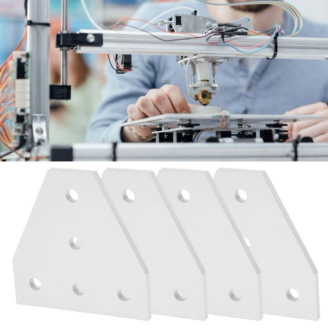 Joints Bracket, T Shape Joining Plate Durable Silver for 3D Printer for CNC Router 2020T,3030T,4040T