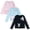 Light pink / sky blue / black, variant on Hello Kitty Cinnamoroll Kuromi 3 Pack Peplum Long Sleeve T-Shirts Toddler to Big Kid
