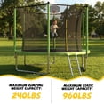 thumbnail image 4 of Mersco 10ft Trampoline for Kids,Outdoor Trampoline with Enclosure,Basketball Hoop and Ladder,Upright-Poled Backyard Trampoline for Family Fun,Birthday Gifts,Green, 4 of 11
